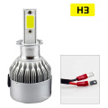 Universal style C6 H3 LED Headlight high power 36w 6000k/6500k 3800lm aluminum c6 h3 led headlight for car  led bulb